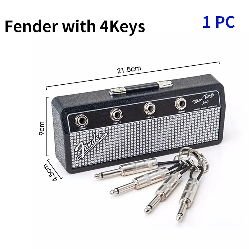 Musik Schlüssel Lagerung Rahmen Fender Gitarre Wand Halterung Schlüssel Ring Halter Vintage Vintage Amp Schlüssel Ring Halter Hause Dekoration Geschenk 2,0