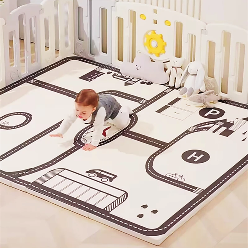 Baby Play Mat Waterproof Soft Floor Yoga Playmat Foldable Crawling Carpet Kid Game Activity Rug Folding Blanket Educational Toys