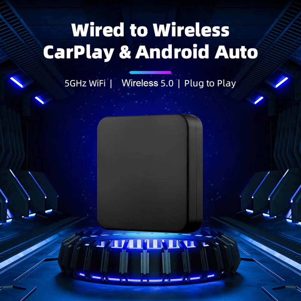 

Проводной к беспроводному CarPlay Android Авто AI Box Автомобильный ключ BT WiFi подключи и работай для OEM проводной CarPlay Android автомобиль