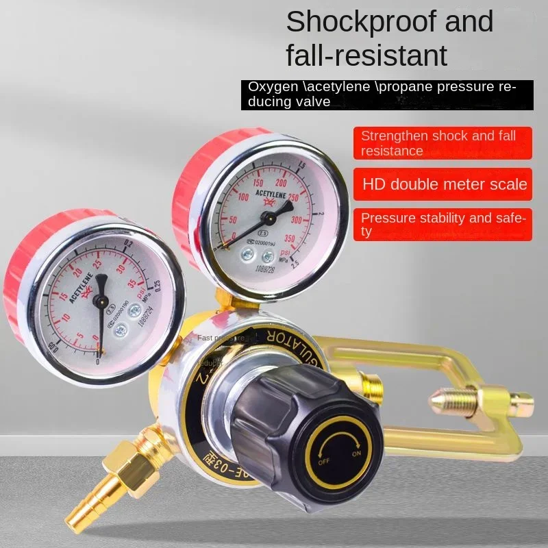 Oxy-Acetylene Propane Pressure Gauge Reducing Valve Shock Reducer Lpg Cylinder Pressure Gauge