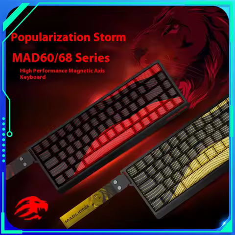 FGG MADLIONS MAD 60/68HE Magnetic Switch Keyboard MADCATZ MAD60 Wired Gaming Keyboard Rapid Trigger Custom Keyboard Office Gift