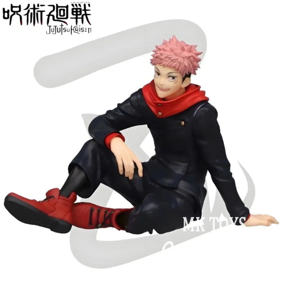 8cm/3,1 Zoll Anime Jujutsu Kaisen Figur Sitzende Pose Itadori Yuji Actionfigur PVC-Statue Sammlerstück Modell Spielzeug Geschenke