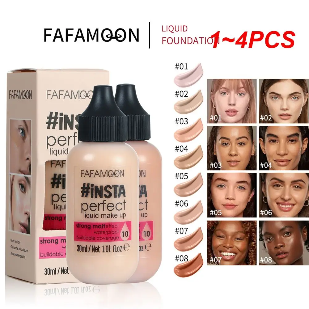 1~4PCS Moisturizing Liquid Foundation Skin Care Boxed Repair Lotion Facial Products Skin Nourishing Liquid Foundation