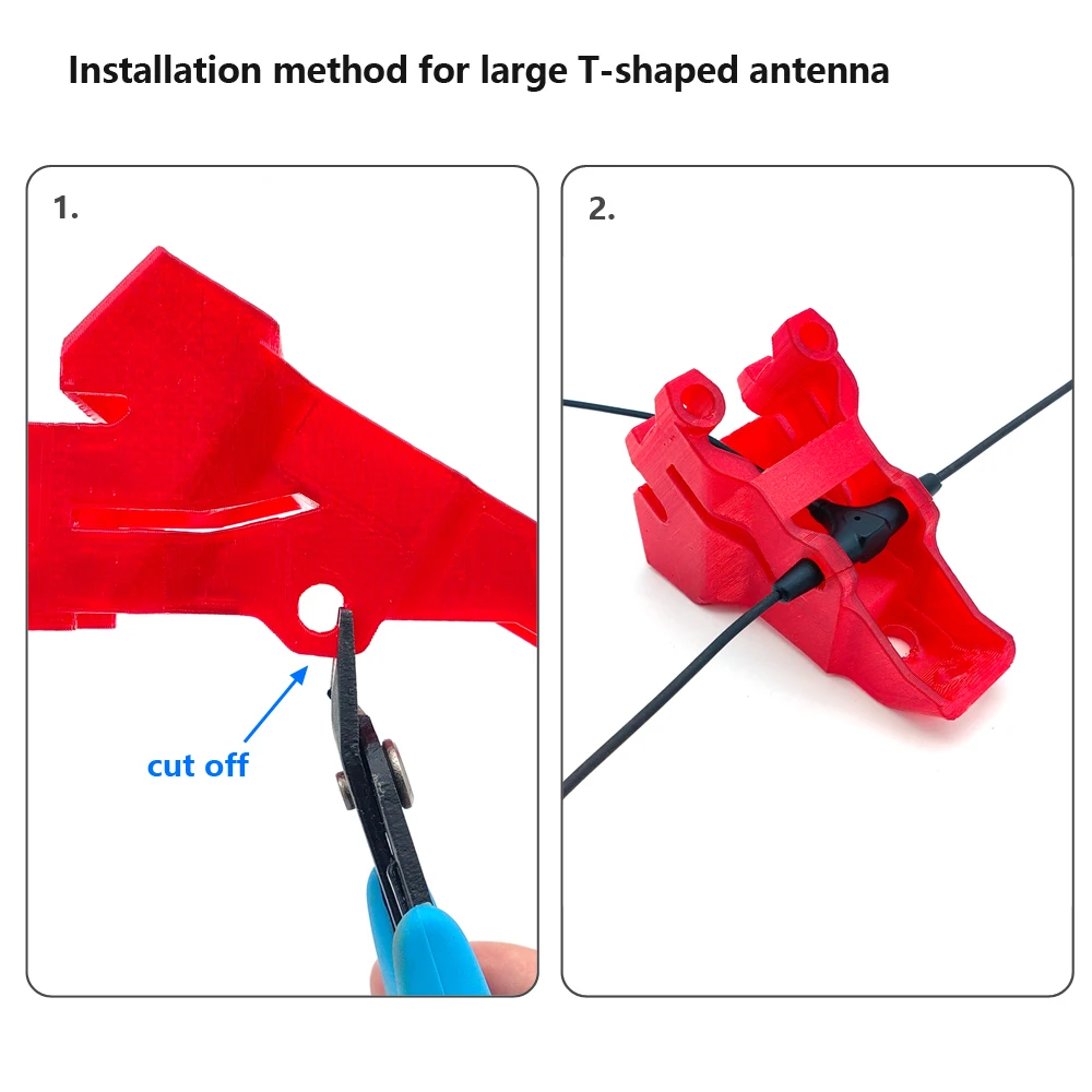 3D Impresso Módulo GPS Mount Holder, Antena em forma de T, Suporte SMA Fixo, Peças de assento para LongRange FPV Racing Drone Frame, XT60