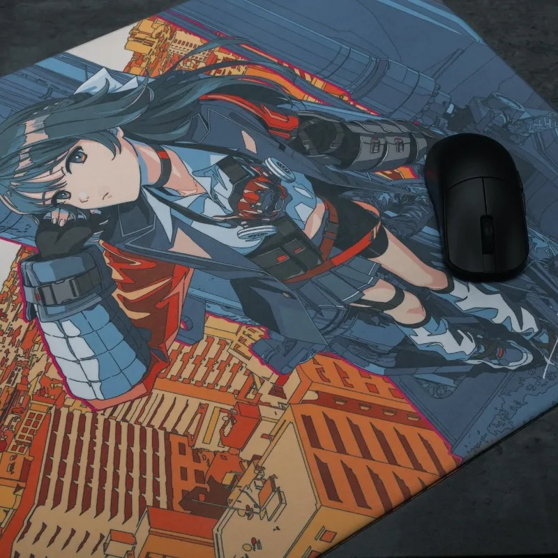 TALONGAMES RINNE Glass Mouse Pad Custom FPS Series ESports Gaming 2MM Anti-Slip Base Seamless Edge Low Glide Speed49X42cm