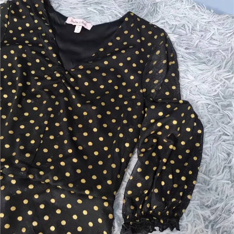 Bla Me الذهب مختوم البولكا نقطة التخسيس ميدي الدكتور Ci تخفيف مكتب أداء التاريخ مناسبة ألف خط تنورة الدكتور