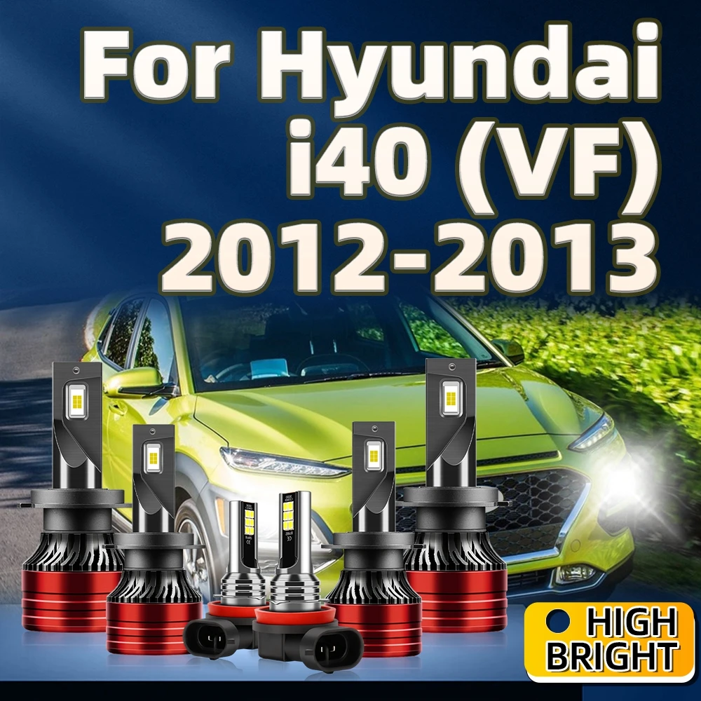 

2/4/6PCs 180W Led Headlight H7 6000K Car Fog Light H8 Kit CSP CHip High Bright For Hyundai i40 (VF) 2012-2013