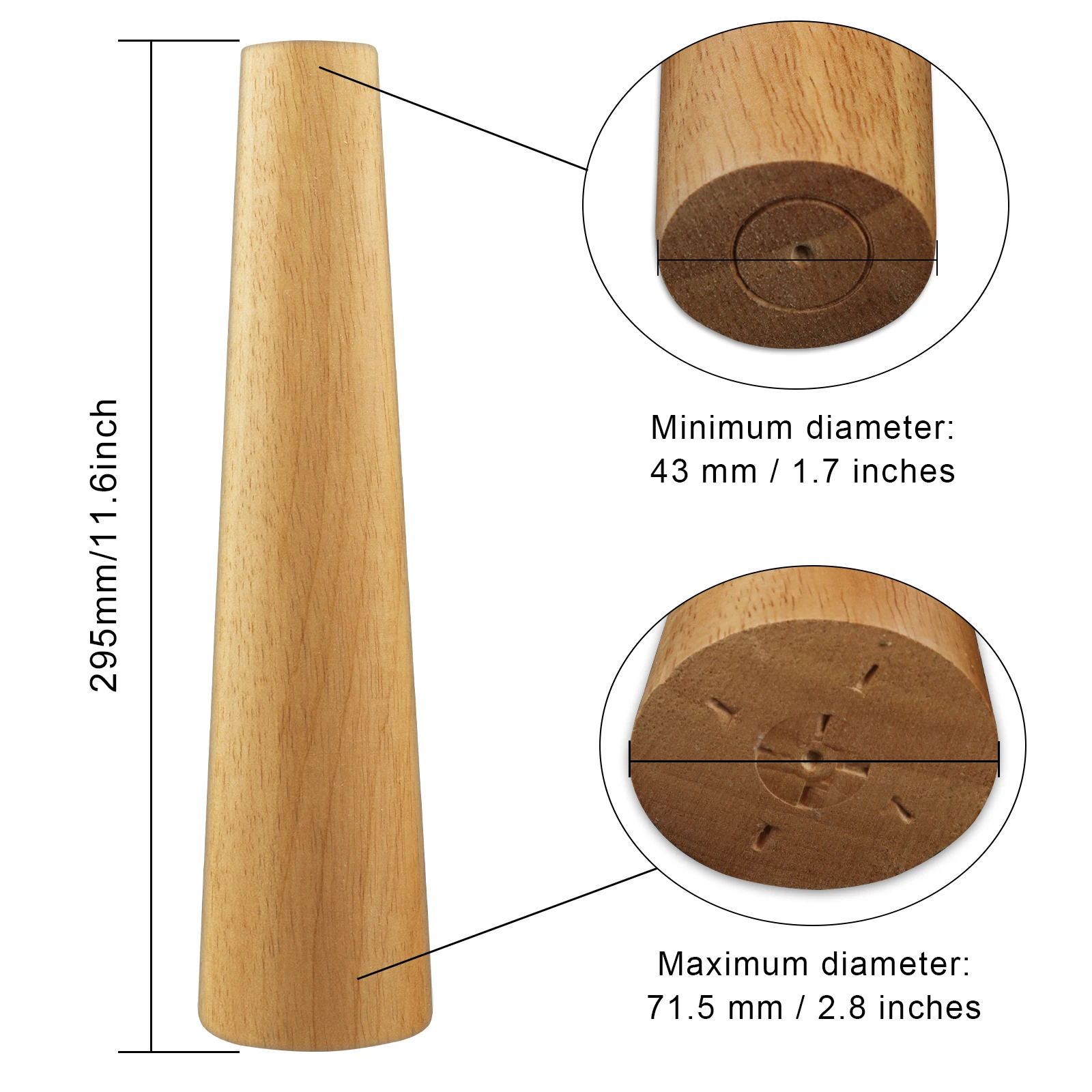 Adjustable Step Mandrel Tool - Stainless Steel/Rigid Plastic/Wooden Bangle & Bracelet Sizer for Ring Resizing, Wire Wrapping