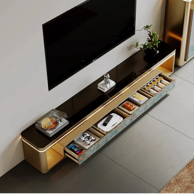

Floating Wood TV Cabinet Modern Stand Entertainment Center Electric Fireplace Console Storage Unit Meubles De Maison Furniture
