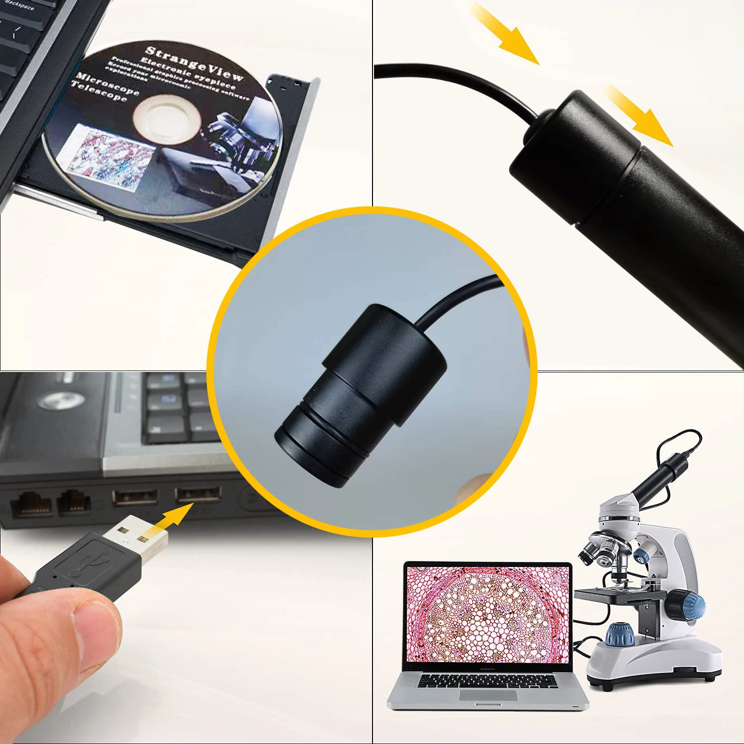 Microscope Digital USB Camera 1/2.5" CMOS Electronic eyepiece 23.2mm color photography and video Eyepiece 5.0mp/2.0mp/1.3mp #5