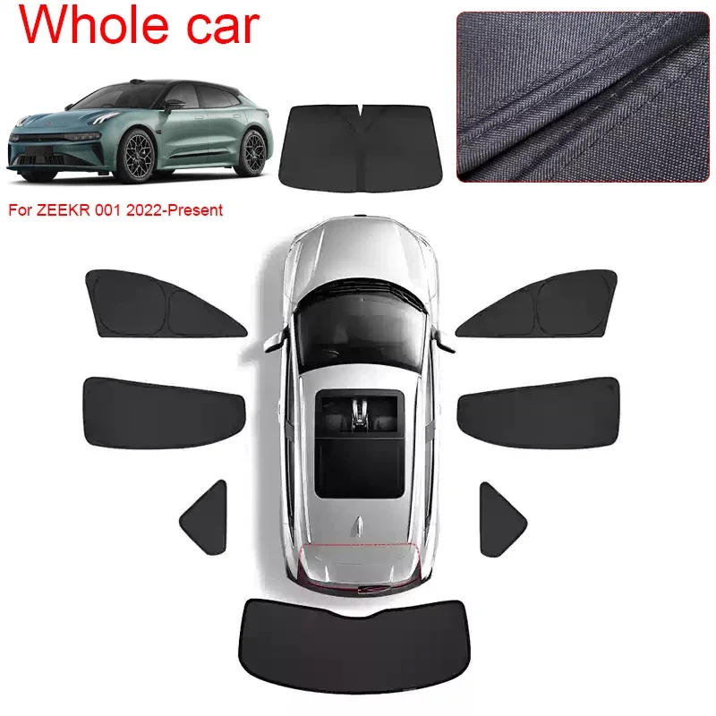 

Car Black Window Privacy Sunshade For ZEEKR 001 2022-Present Auto UV Block Sun Protection Interior Blackout Cover Accessory