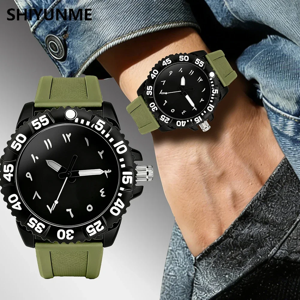 SHIYUNME Casual Sports Men's Quartz Watch New Fashion Rotatable Bezel Luminous Pointer 30m Waterproof Wristwatch For Daily