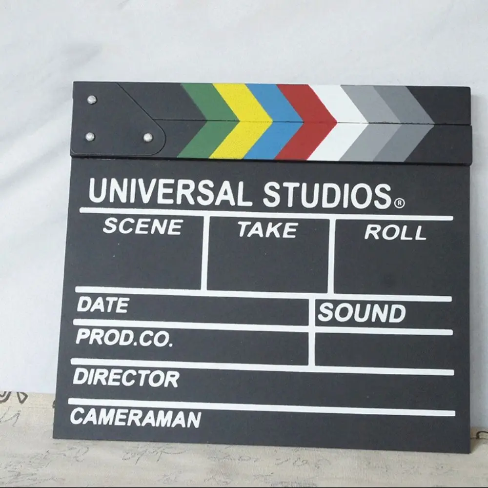 Papan Klakboard Regisseur Kayu untuk Fotografi, Ornamen Fotografi Kreatif, Prop Regisseur, Papan Regisseur Personal