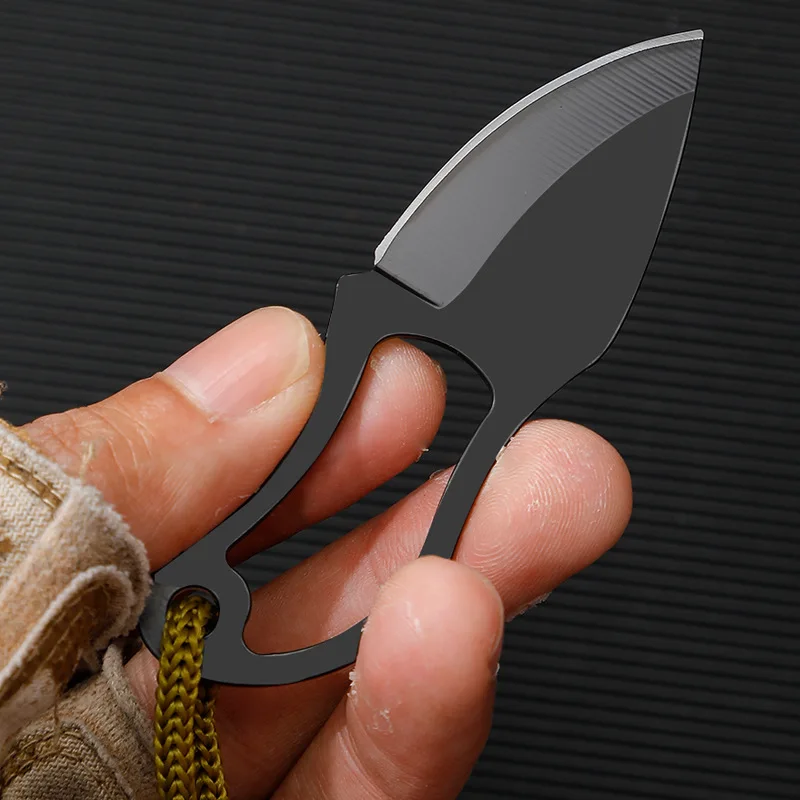 Mini Knife Field Knife Outdoor Camping EDC Survival Kit Knife Sharp Cutting Tool Small Straight Knife Holster Open Delivery Tool image 2