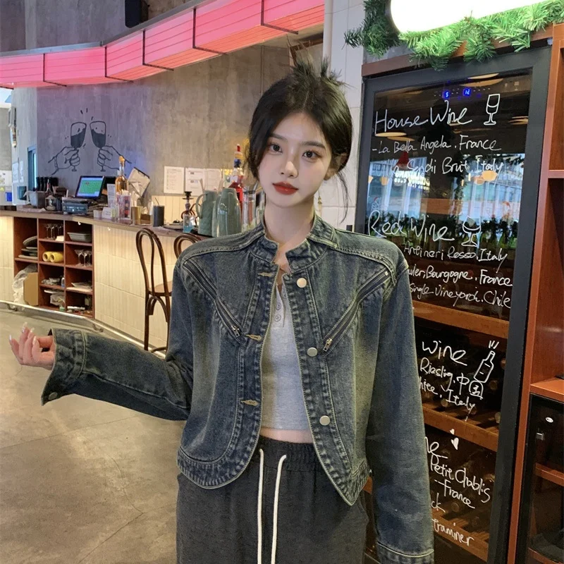 

Кожаные куртки, пальто, женское пальто в европейском стиле с чистыми пуговицами спереди, женские простые с длинным рукавом и отложным воротником, однотонные модные милые Ins