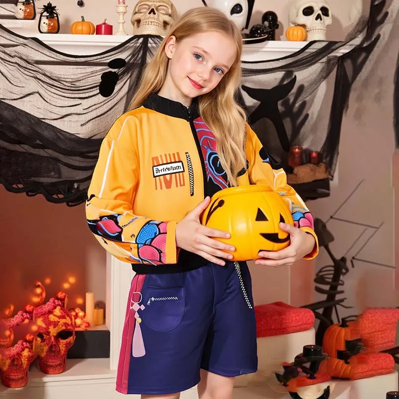 

Girls Huntrix Rumi Costume Demon Hunters Cosplay Zoey Mira Costumes Suit 3D Print Halloween Dress Up Stage Performance Outfits
