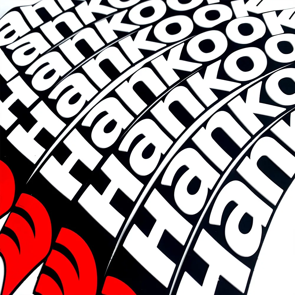 Hankook العالمي 3D السيارات للماء الإطارات ملصق سيارة عجلة المطاط الملتصقة حروف الشارات الملحقات #4