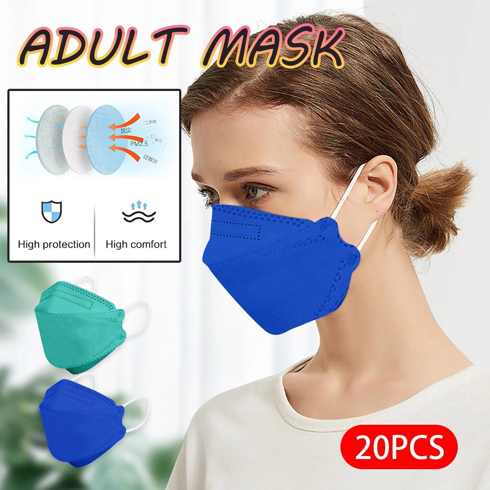 20pcs Disposable Face Masks For Men Or Women Also Suitable For Valentine'S Day Gifts Cubre Bocas Desechables Disposable Mouths