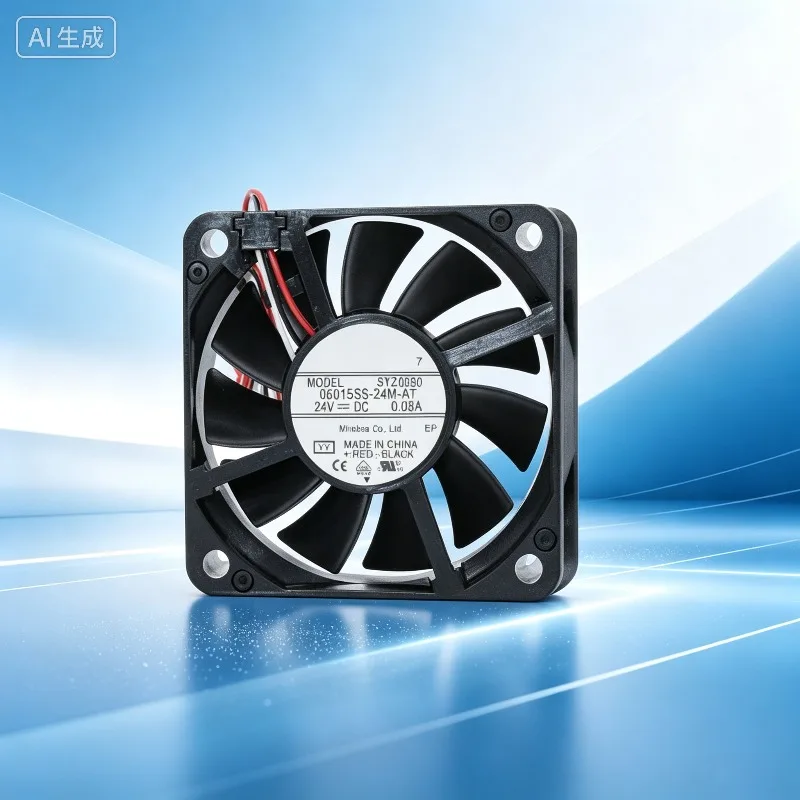 2PCS 6015 Inverter Cooling Fan For NMB 06015SS‑24M‑AL 6CM 24V 0.08A Industrial Axial Fan