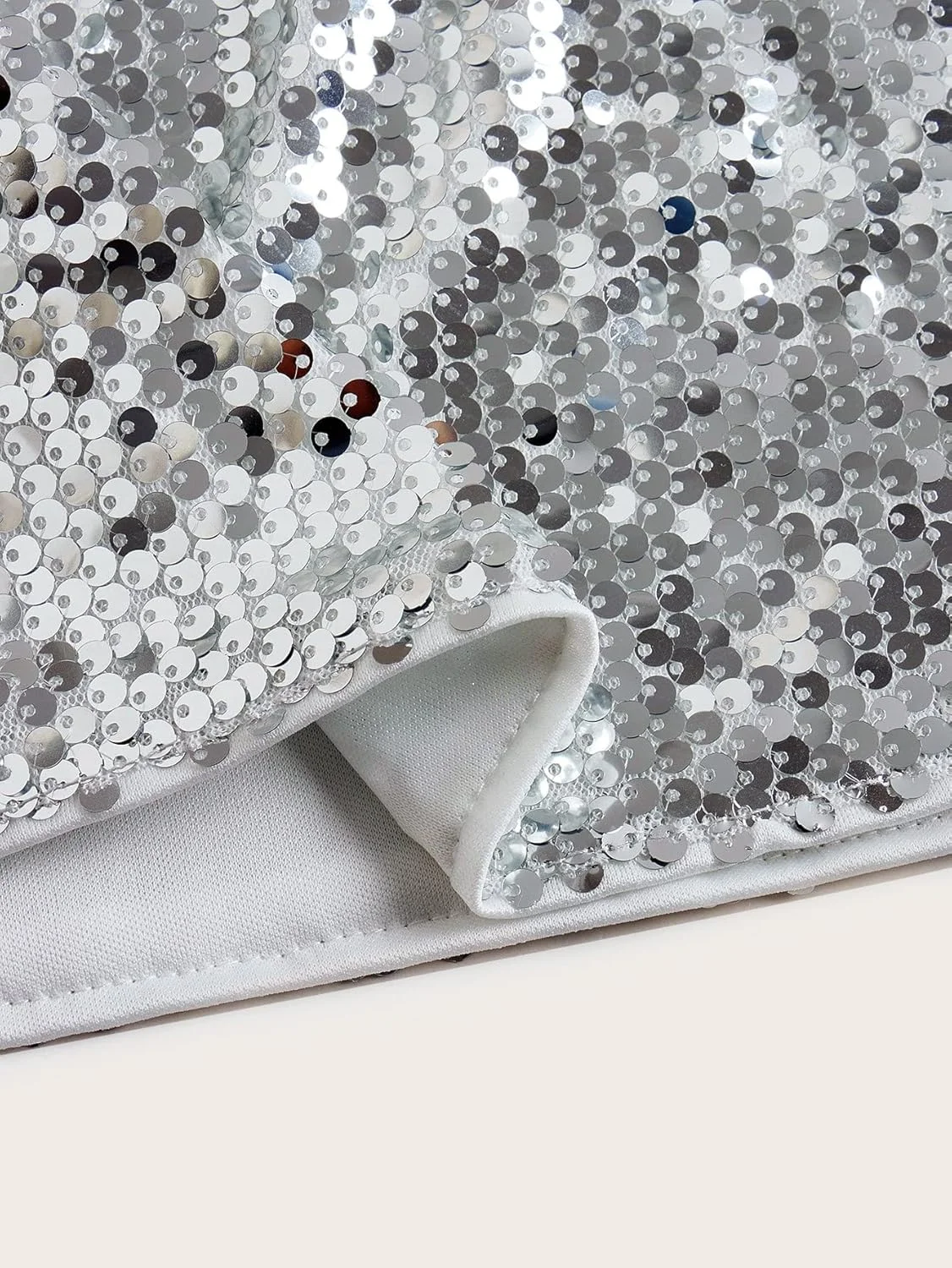 Damen Pailletten-Minirock mit elastischem Bund, schmal geschnitten, figurbetont, kurzer Rock, glitzernd, für Party, Club, Nacht, sexy, Y2K, Basic-Rock – Detail 10