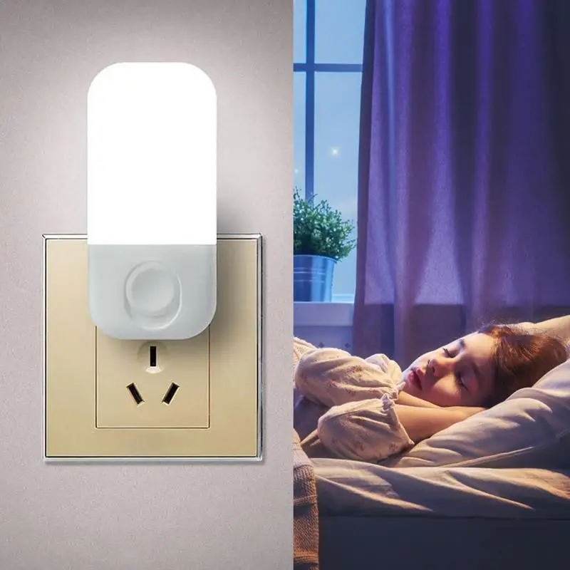 Plug-In Night Lights 2pcs dimmerabile Smart LED Night Lights Plug In Wall Night Lamp per camera da letto wc cucina scale e