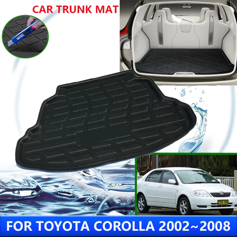 

For Toyota Corolla E120 E130 2002~2008 2003 2004 2005 Car Rear Trunk Protector Pad Waterproof Liner Anti-Fouling Mat Accessories