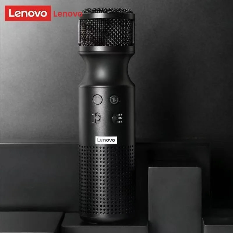 Altavoz Bluetooth auténtico de alto valor Lenovo BM50, lindo micrófono dueto para parejas, multifunción para cantar
