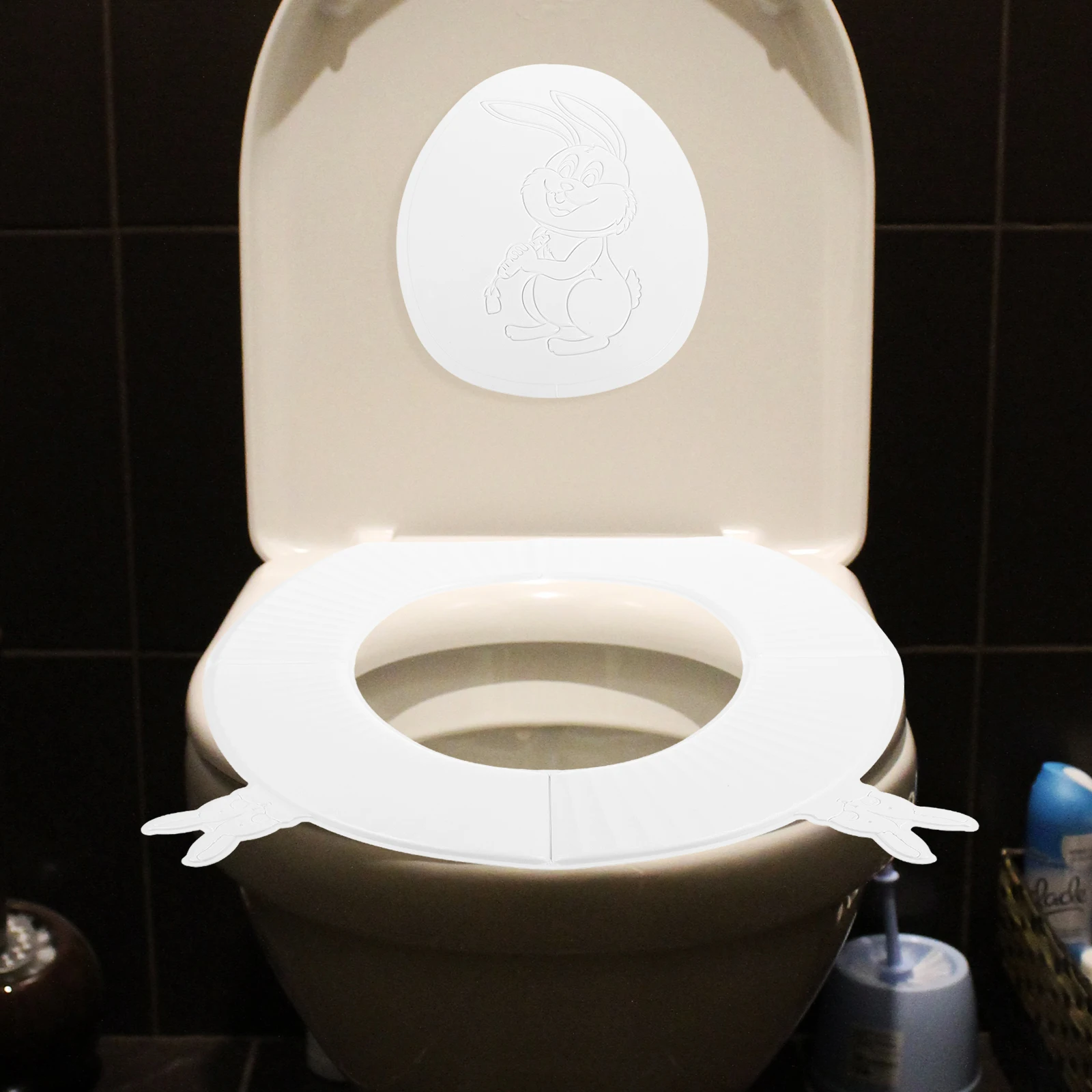 

1 комплект, сиденье, белая подушка для крышки унитаза, мягкая складная клейкая накладка из ЭВА, водонепроницаемая, сезонная, универсальная