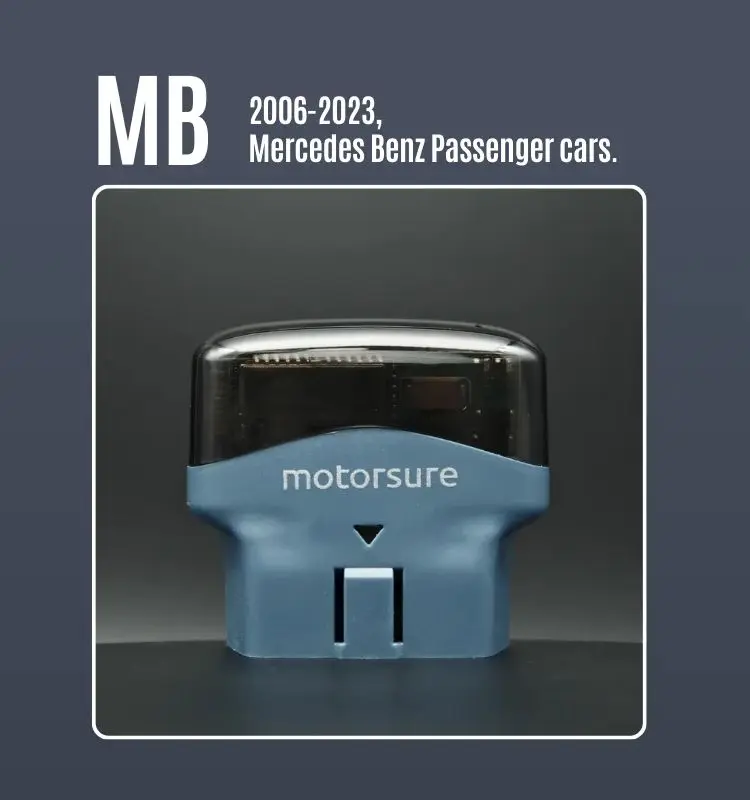 OBD Coding Tool for Mercedes Benz A Class 2015-2023 W176 W177 One Click Mods & All System Diagnostics - MotorSure OBD Adapter