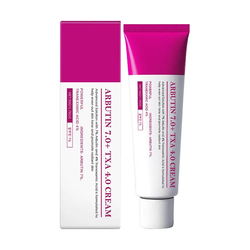 Crema Facial con Arbutina al 7% y Ácido Tranexámico al 4%, para Manchas Oscuras, Pecas, Imperfecciones, Pigmentación, Opacidad, Tono Desigual, Cuidado de la Piel
