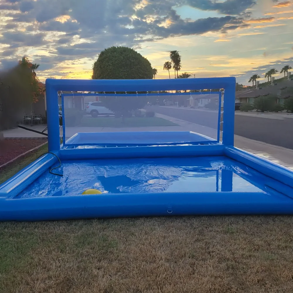 

Коммерческое надувное волейбольное поле для аренды, надувная спортивная игра из ПВХ, надувное поле для водного волейбола с воздушным насосом