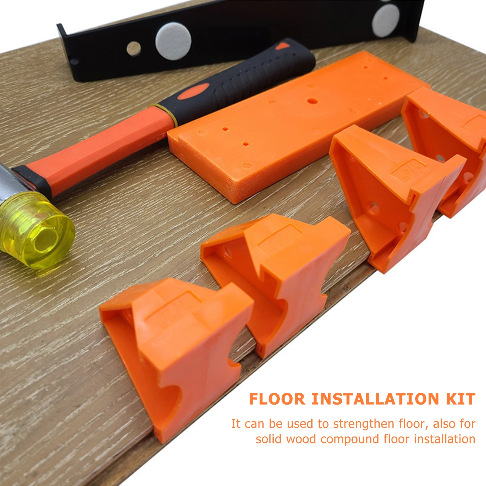 20 قطعة فواصل تركيب أرضية عالية الجودة أدوات عملية من الخشب الصلب لمشاريع منزلية مريحة فواصل أرضية برتقالية #1