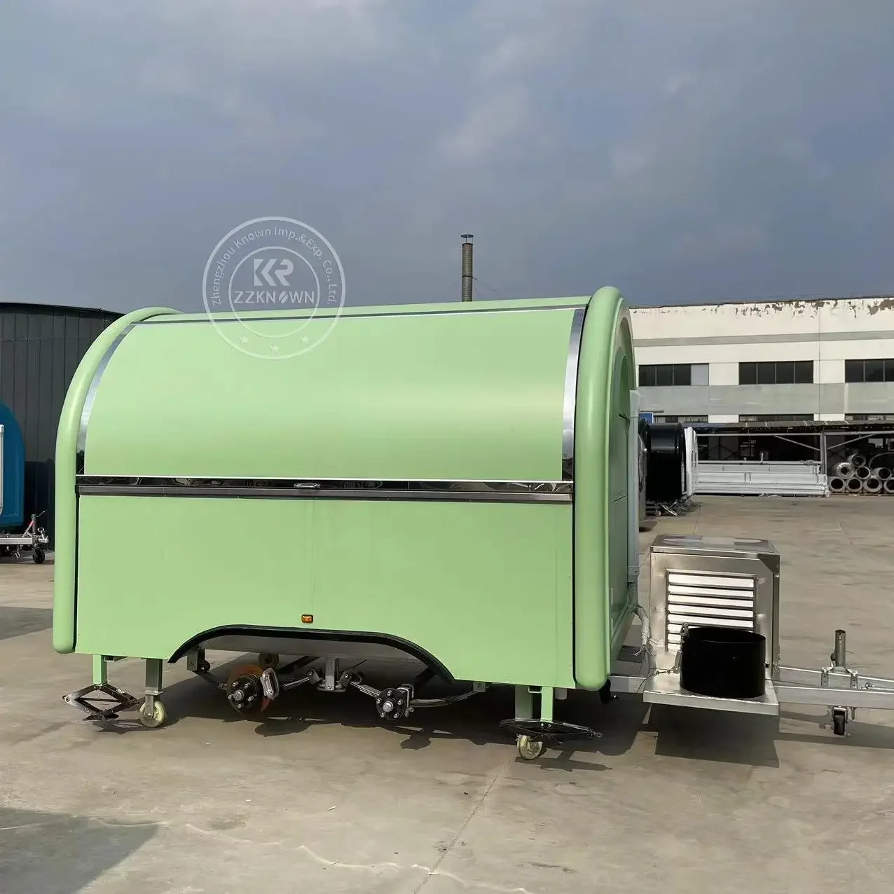 New Customized Light Green Mobile Food Trailer Truck