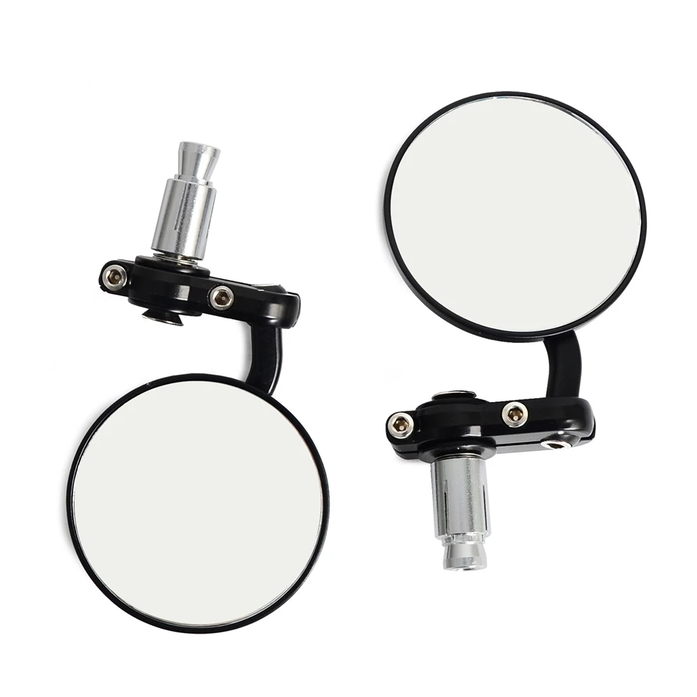 Motorcycle Mirrors Rearview Side Mirror 22mm Universal Motorbike Accessories 2pcs Handle Bar End Mounting