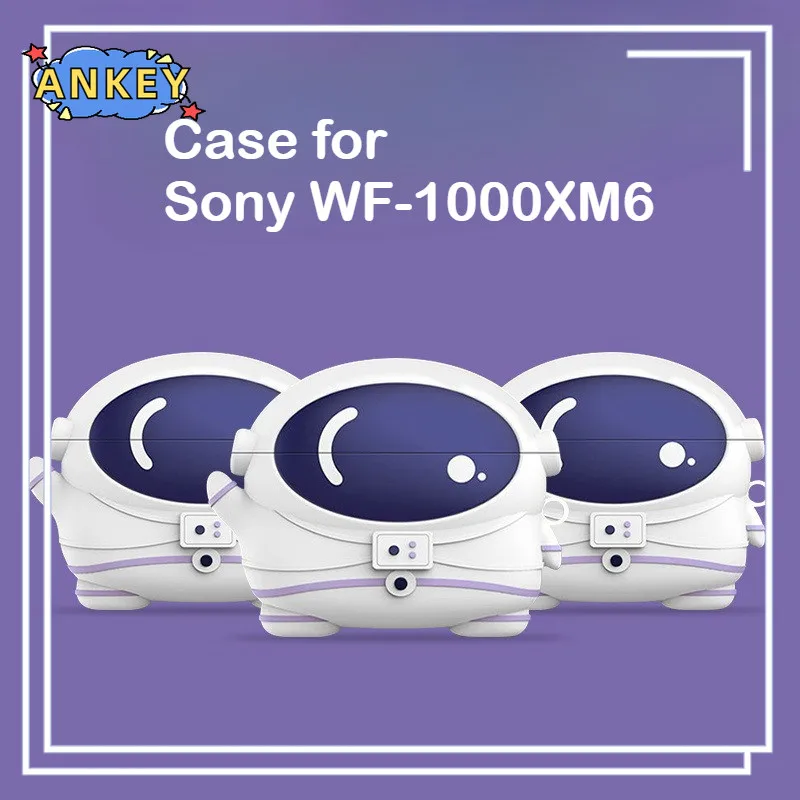 Case for Sony WF-1000XM6 Protective Silicone Cute 3D Game Console Astronaut Appearance Cartoon Covers Bluetooth Earphone Shell