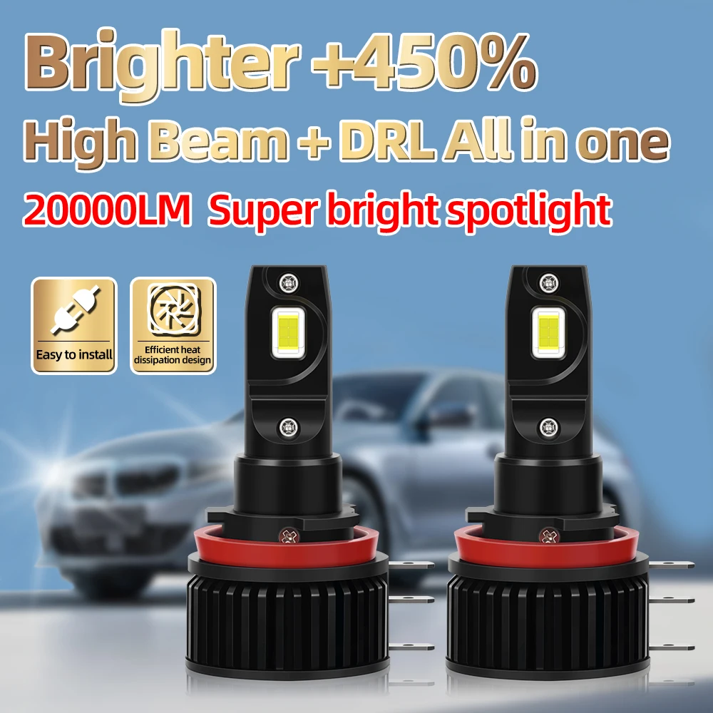 Turbo H15 Led Bulb 90W 20000LM Car Headlight High Beam DRL Lamp 12V For Mercedes-Benz A-Class W176 2012-2018 C117 X156 X204 W447