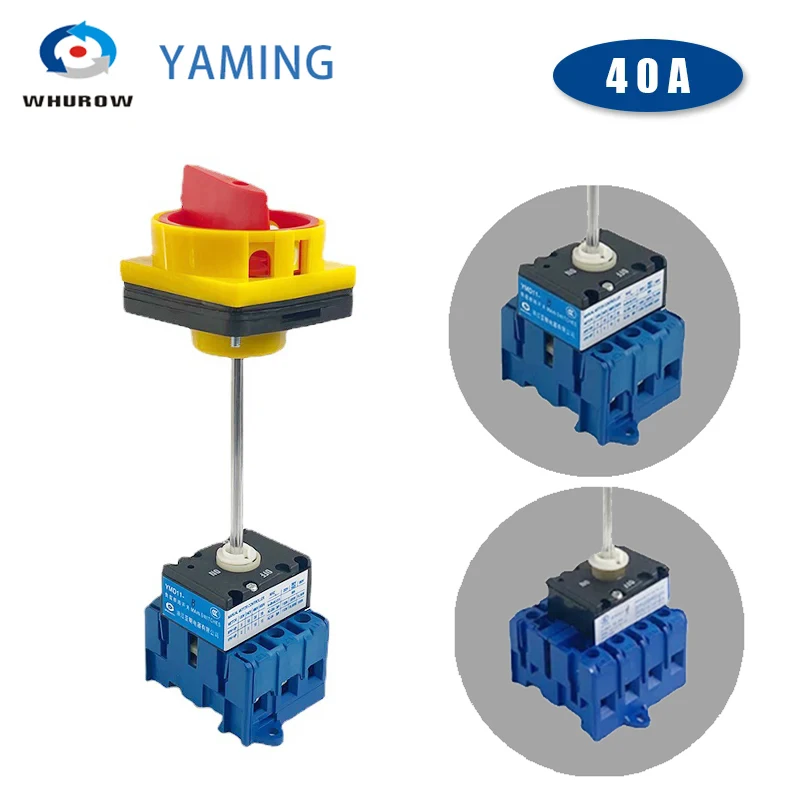 

Outdoor 40A Isolator Disconnect Switch With Padlock 3P/4P Two Position On-off Rotary Cam Switches Cabinet Control YMD11-40B