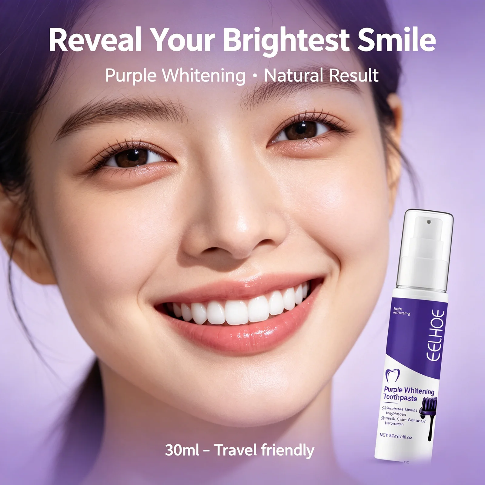 New 2026 Purple Whitening Toothpaste – Teeth Color Corrector Restores Nature Brightness Enamel Safe Fresh Breath Daily Oral Care