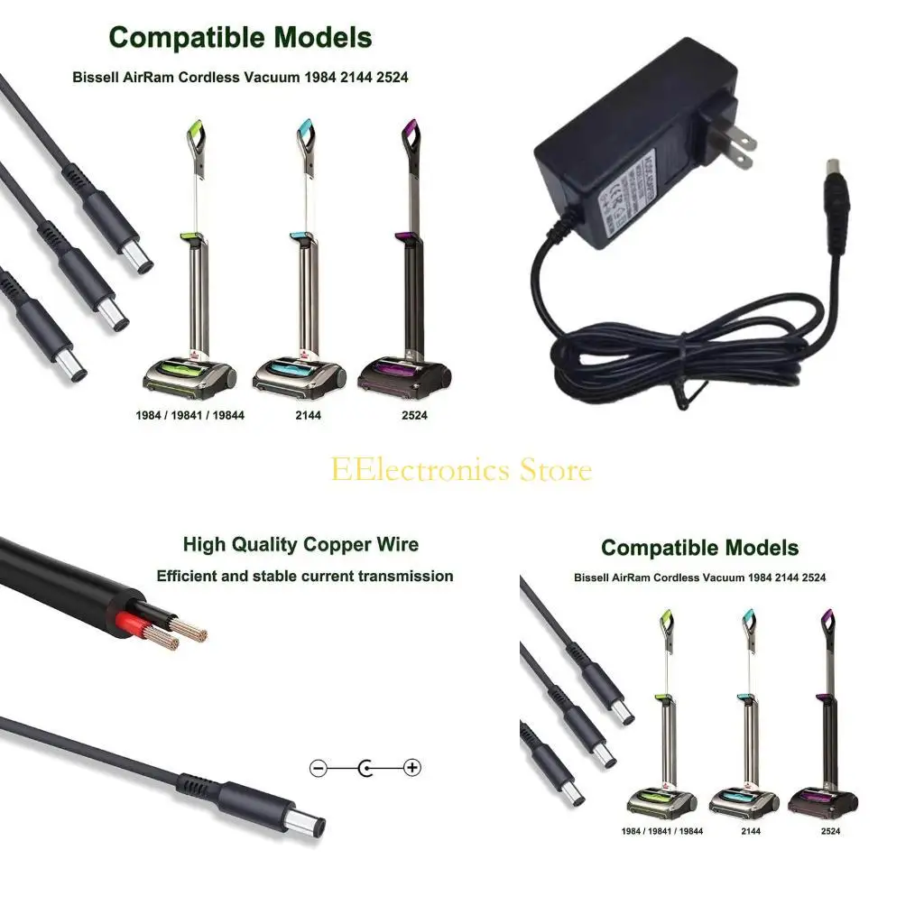 B03C เครื่องชาร์จเครื่องชาร์จอะแดปเตอร์สำหรับเครื่องดูดฝุ่น Bissell Airram Cordless Hand Vacuum Cleaner