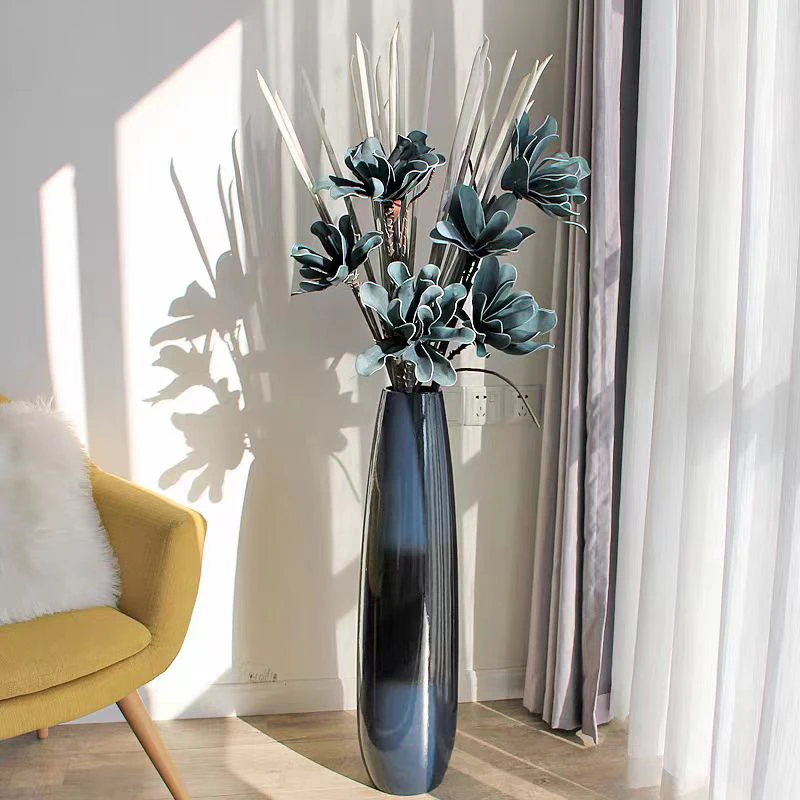 

Home Decoration High Floor Tall Vase Large Sizeuxury Plant Design Modern Ceramic Vase Scandinavian Style Vaas Room Decor