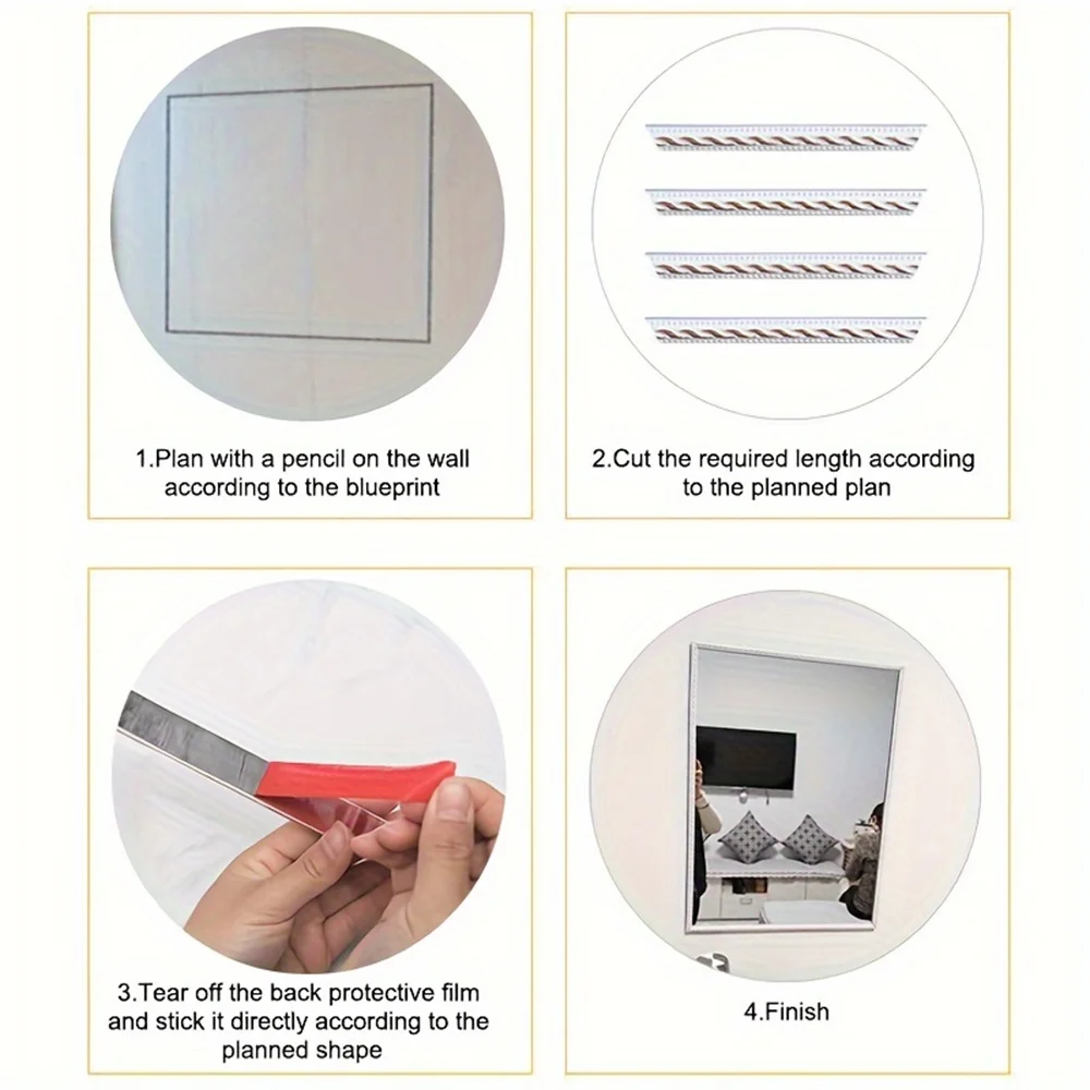 1m Elegant Faux Plaster PVC Decorative Trim - Waterproof Self-Adhesive Molding for Door Frames, Windows, and TV Walls