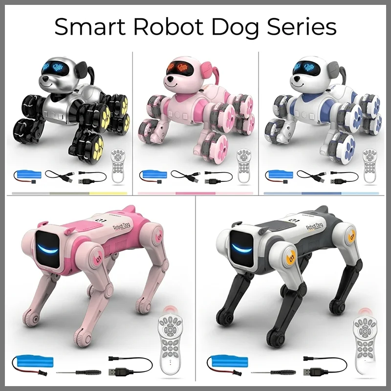 Intelligent RC Robot Dog Remote Control Electronic Puppy Smart Interactive Stunt Dance Programmable Bionic Toy Kids Gift