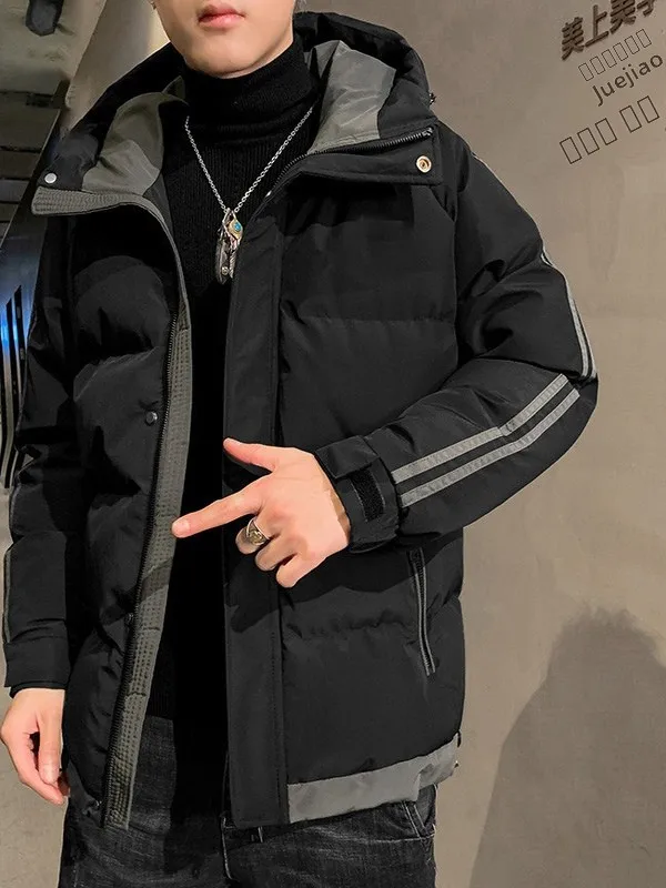 Men's Winter Thiened down Jaet Hooded Workwear Cotton Coat ort Sle Mexican Rice Man New Arrival Faionable Brand