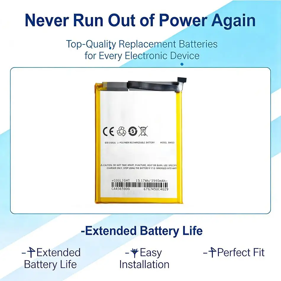 

BA923 для Meizu Note 9 M9: Прочная батарея для мобильного телефона емкостью 4000 мАч с отличной работой при низких температурах