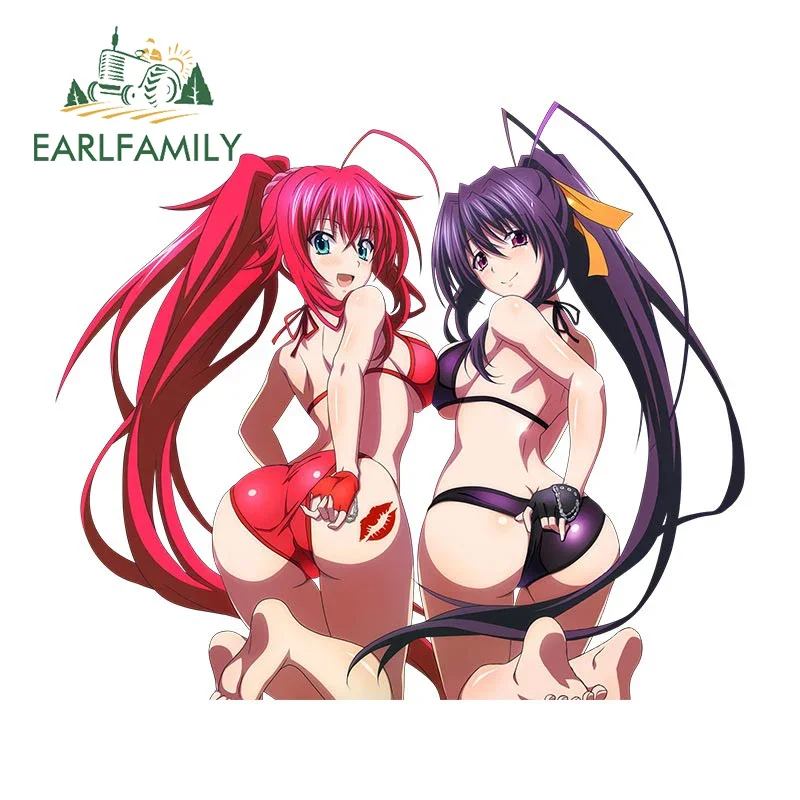 EARLFAMILY 13cm x 11.3cm for Anime Rias Hentai Ass NSFW Car Sticker Car Goods Decal Air Conditioner Creative Laptop Graphics