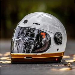 Hot TORC Motorycle Riding Vintage Helmet Moto Full Face Helmet Cover Retro Helmet Men Motorbike Personality Cool Locomotive