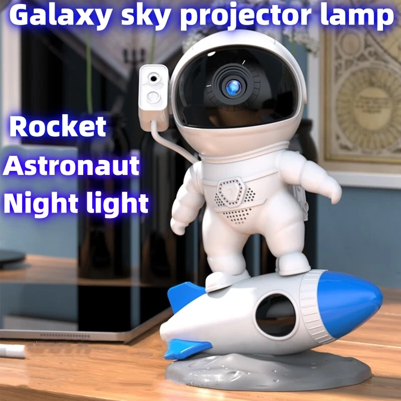 

Rocket Astronaut Galaxy Projector Night Light Lamp Sky Projector 360° Rotate Planetarium Kids Birthday Wedding Christmas Gifts