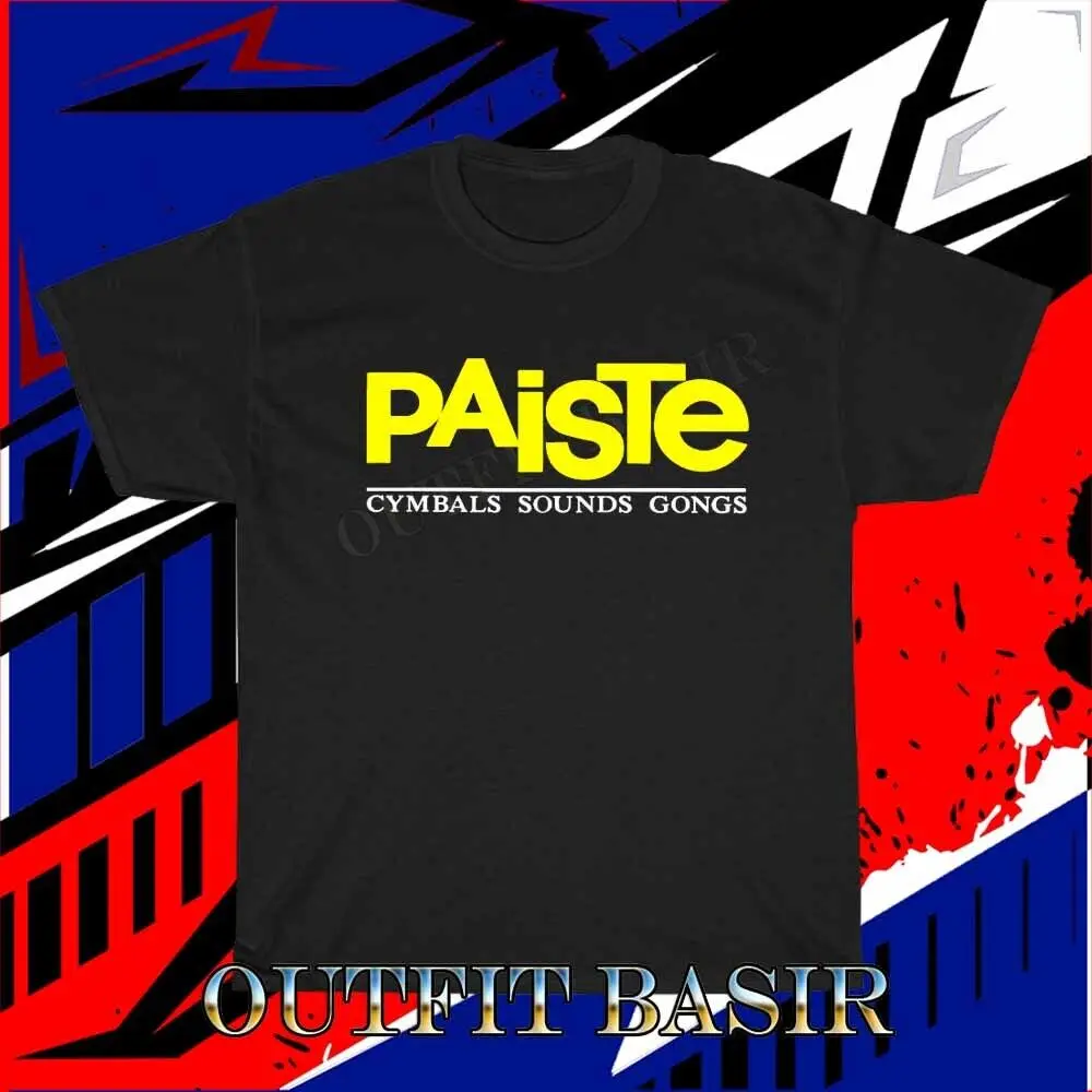 New T Shirt Paiste cymbals Log oMen's USA Size S to 5XL long or short sleeves