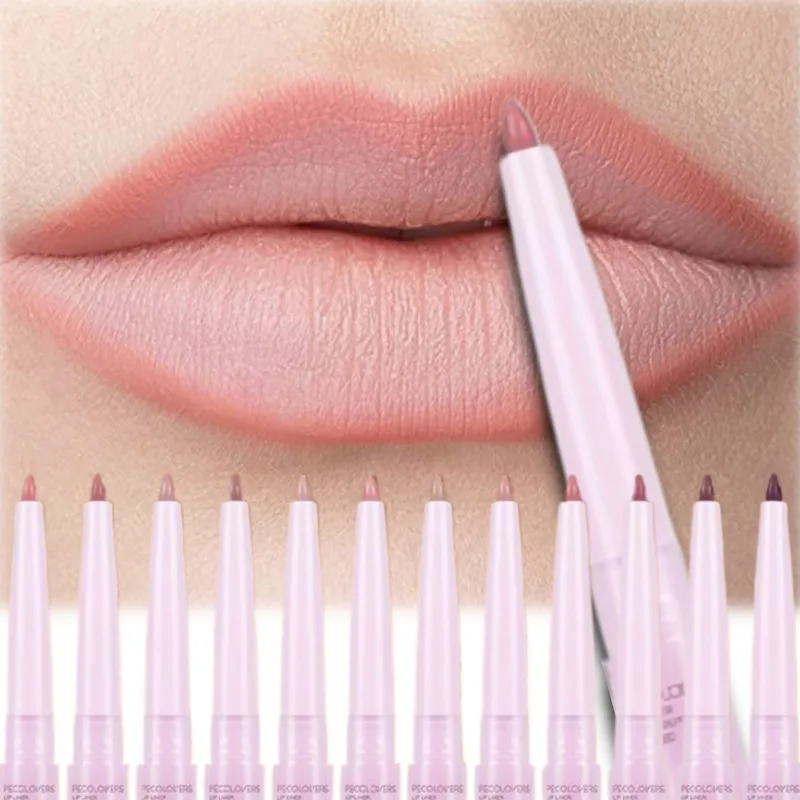 Rosa Rosa Rossetto Matita Punta Lip Liner Penna Nebbia Morbida Matte Lip Crayon Sexy Lip Contouring Lipliner Contorno Tinta Cosmetico
