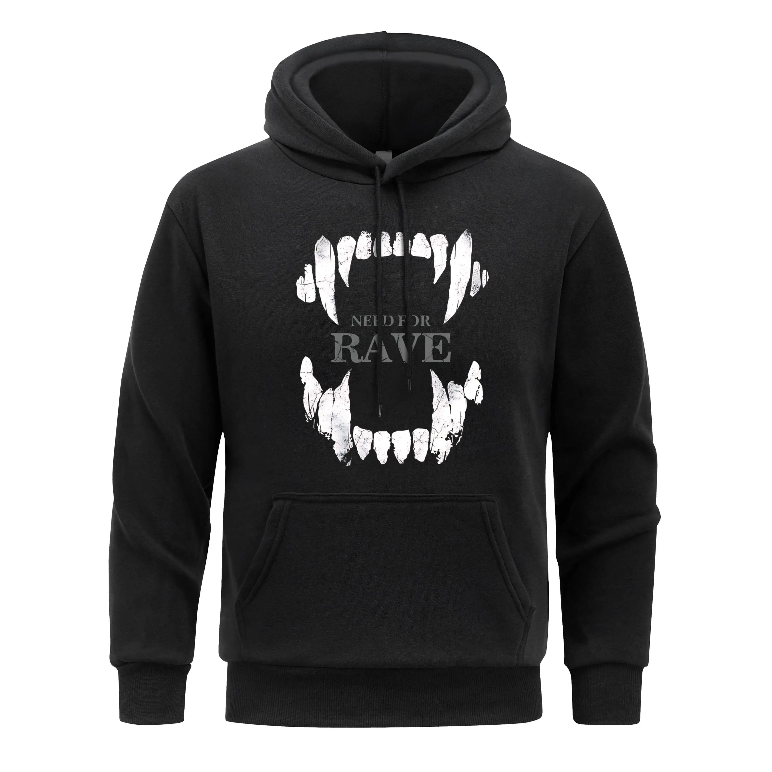 Have Sharp Teeth Men Hoody Needfor Rave Letter Hoodies Fleece S-XXL  Hoodie Man fur-liner Spring Autumn Clothing